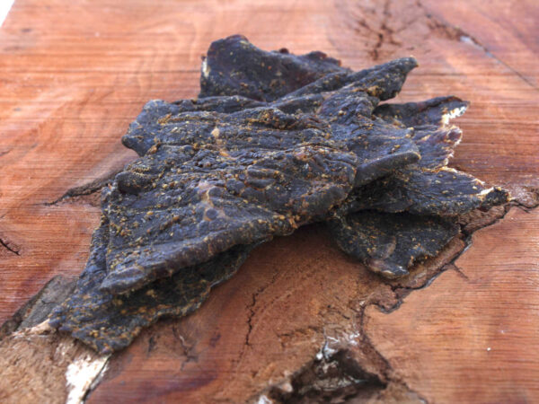 Picture of Original Premium Beef Jerky on platter, overhead view