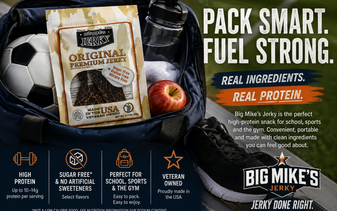 Back to School, Back to Sports: Why Big Mike’s Jerky Belongs in the Gym Bag, Sports Bag and Backpack